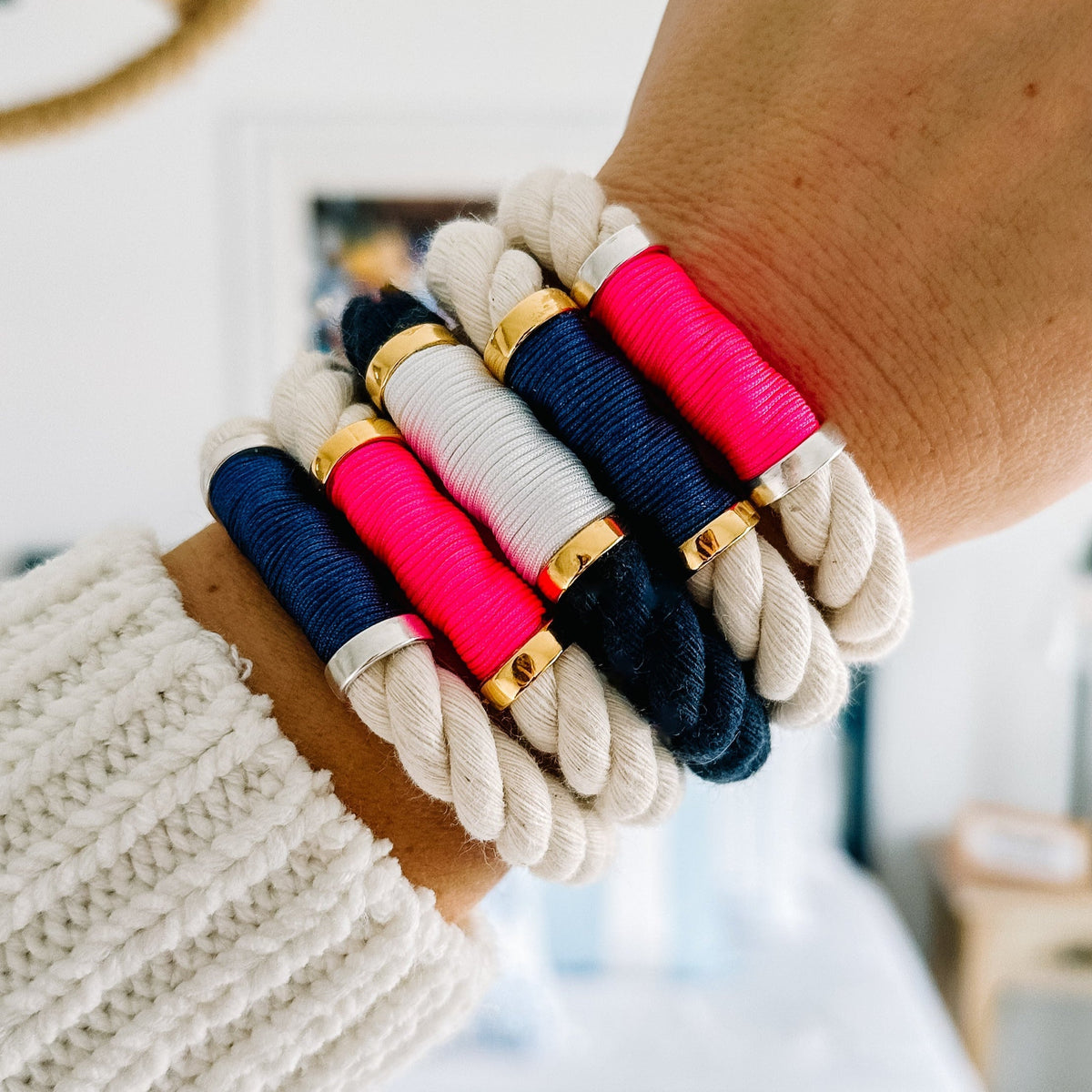 Hanover - Ivory/Neon Pink/Silver