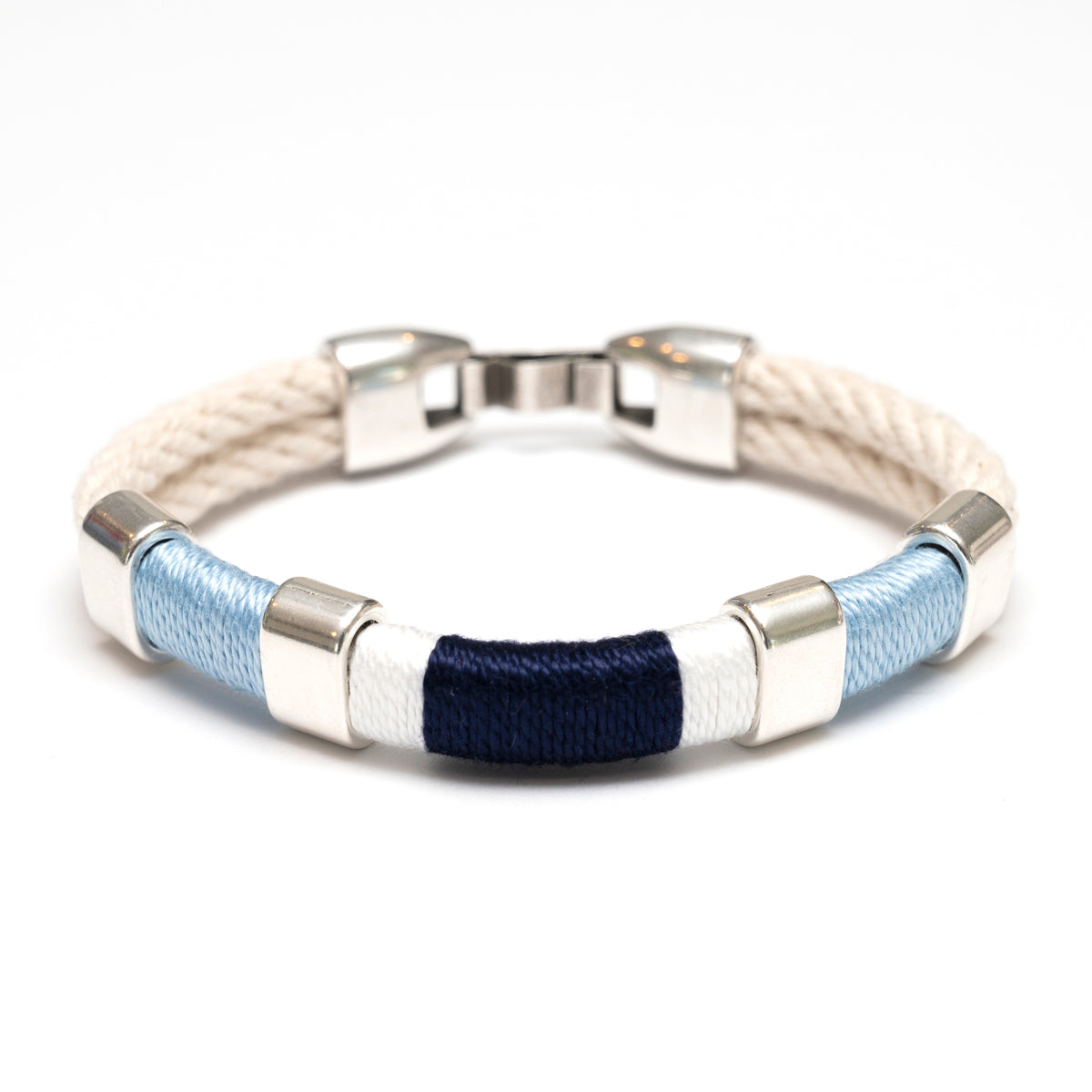 Newbury - Ivory/Light Blue/White/Navy/Silver