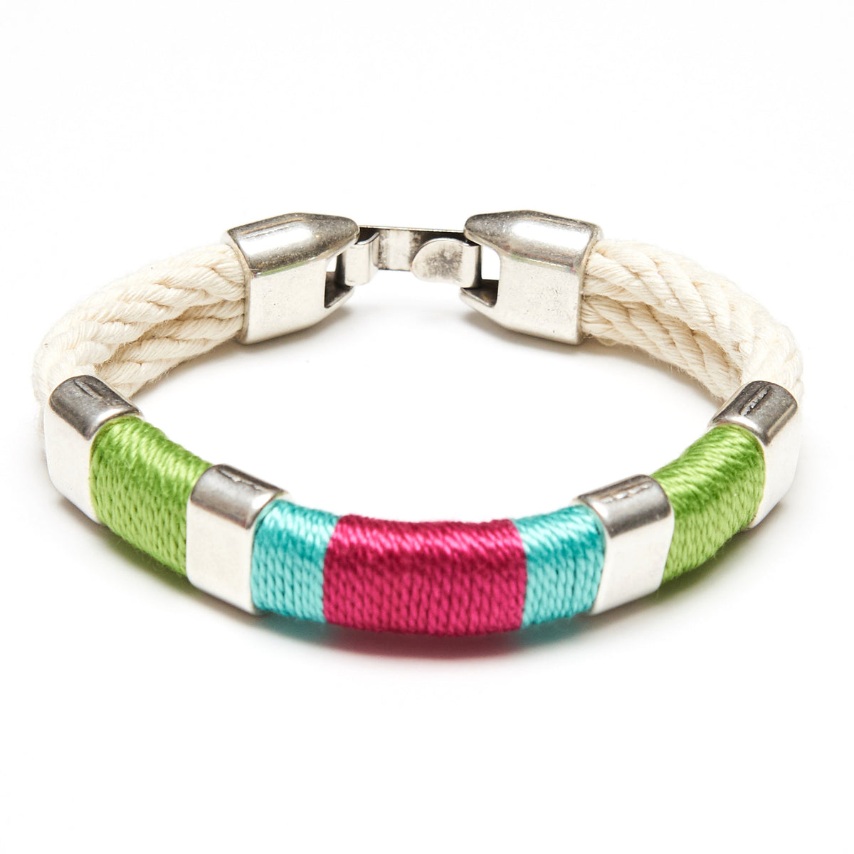 Newbury - Ivory/Lime/Turquoise/Pink/Silver